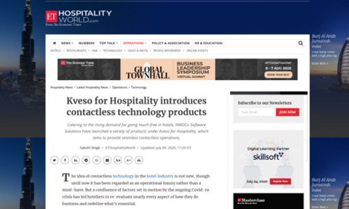 Kveso for Hospitality introduces contactless technology products