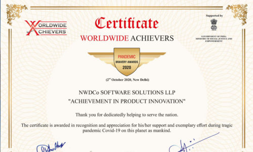 Certificate of Appreciation from Worldwide Achievers